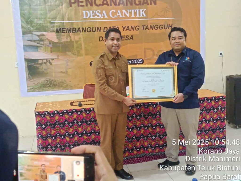 BPS Teluk Bintuni Canangkan Kampung Korano Jaya sebagai Desa Cinta Statistik (Desa Cantik) 2025